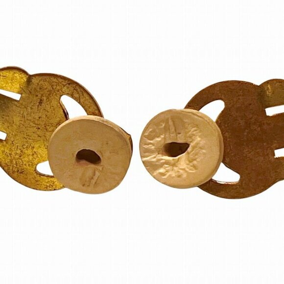 CHANEL Gold Logo Earrings - Picture 4 of 9